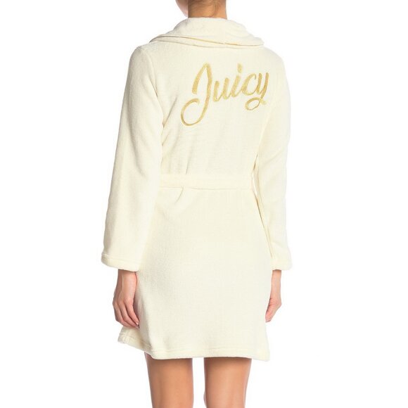 NWT Juicy Couture Velour Robe with Script Logo – Luxe Loungewear Style - Picture 3 of 4